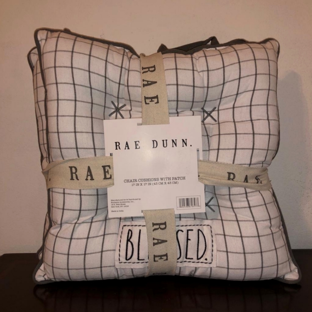 NWT- Rae Dunn Seat/Chair Cushions (2pk)